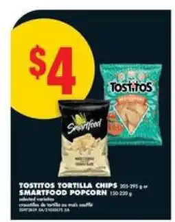 No Frills Tostitos Tortilla Chips & Smartfood Popcorn offer