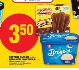 No Frills BREYERS CLASSIC or FUDGSICLE NOVELTIES offer