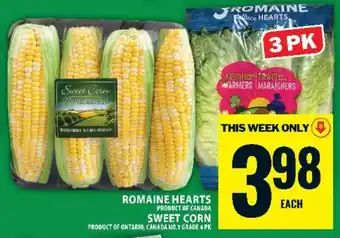Food Basics Romaine Hearts & Sweet Corn offer