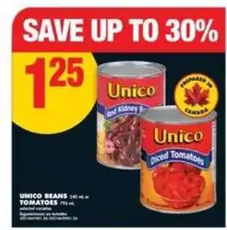 No Frills UNICO BEANS or TOMATOES offer