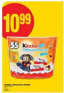 No Frills KINDER CHOCOLATE/BUENO offer