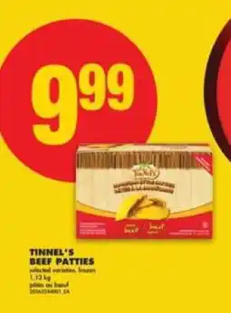 No Frills TINNEL'S BEEF PATTIES offer
