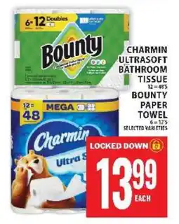 Food Basics Charmin UltraSoft Bathroom Tissue & Bounty Paper Towel offer