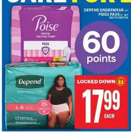 Food Basics Depend Underwear / Poise Pads offer