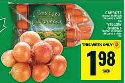 Food Basics Carrots and Yellow Onions offer