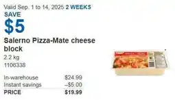 Costco Salerno pizza mate cheese block offer