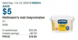 Costco Hellmann's real mayonnaise offer