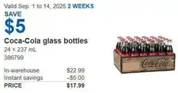 Costco Coca-Cola glass bottles offer