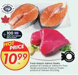 Sobeys Fresh atlantic salmon steaks offer