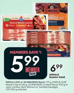 Sobeys Maple leaf or schneiders bacon offer