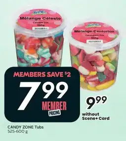 Sobeys Candy zone tubs offer