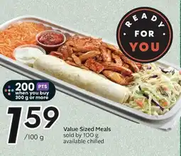 Sobeys Value sized meals offer