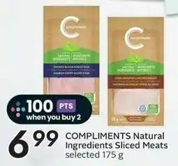 Sobeys Compliments natural ingredients sliced meats offer