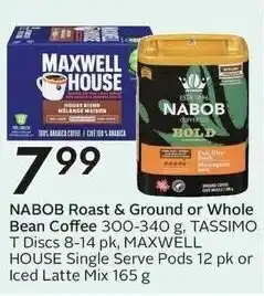 Sobeys Nabob roast & ground or whole bean coffee offer