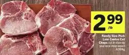 IGA Family size pork loin centre cut chops offer