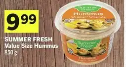IGA Summer fresh value size hummus offer