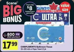 IGA Compliments bathroom tissue offer