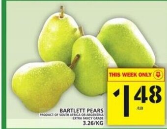 Food Basics Bartlett pears offer