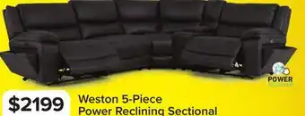 Leon's Weston 5-Piece Power Reclining Sectional offer