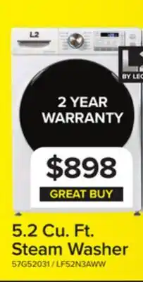 Leon's L2 White Front Load Washer (5.2 Cu. Ft) - LF52N3AWW offer