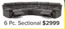 Leon's Dawson 6-Piece Power Reclining Sectional with Console - Graphite offer