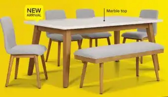 Leon's Vida 6 - Piece Dining Set- Natural Beige, Grey offer