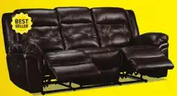 Leon's Cooper Leather Reclining Sofa - Brown offer