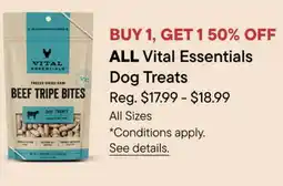 Petvalu Vital Essentials Dog Treats offer