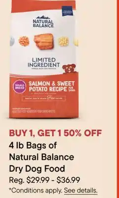 Petvalu 4 lb Bags of Natural Balance Dry Dog Food offer
