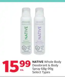 Rexall NATIVE Whole Body Deodorant & Body Spray offer
