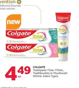 Rexall Toothpaste 73mL-170mL, Toothbrushes or Mouthwash 500mL offer