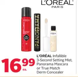 Rexall Infallible 3-Second Setting Mist, Panorama Mascara or True Match Derm Concealer offer