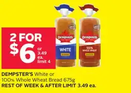 Rexall White or 100% Whole Wheat Bread 675g offer