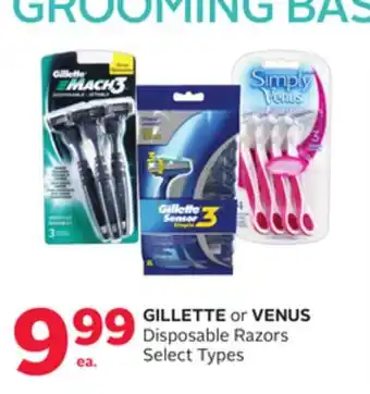 Rexall GILLETTE or VENUS Disposable Razors offer
