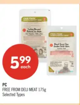 Shoppers Drug Mart PC FREE FROM DELI MEAT offer