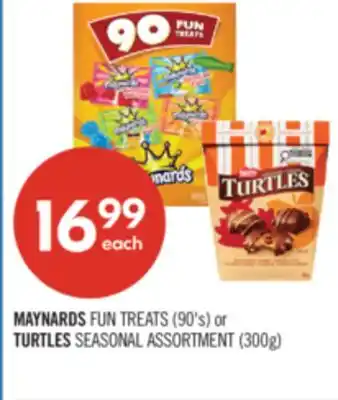 Shoppers Drug Mart MAYNARDS FUN TREATS (90's) or TURTLES SEASONAL ASSORTMENT (300g) offer