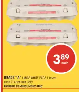 Shoppers Drug Mart GRADE A LARGE WHITE EGGS 1 Dozen offer
