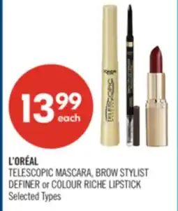 Shoppers Drug Mart L'ORÉAL BROW STYLIST DEFINER or COLOUR RICHE LIPSTICK offer