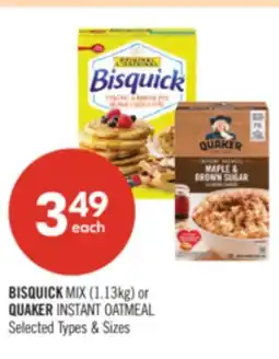 Shoppers Drug Mart BISQUICK Mix (1.13 kg) or QUAKER Instant Oatmeal offer