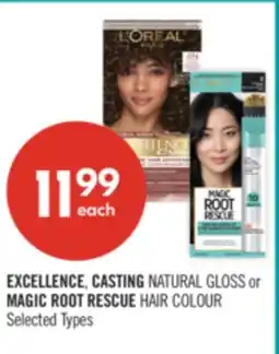 Shoppers Drug Mart EXCELLENCE, CASTING NATURAL GLOSS or MAGIC ROOT RESCUE HAIR COLOUR Selected Types offer