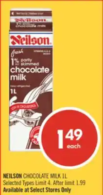 Shoppers Drug Mart NEILSON CHOCOLATE MILK offer