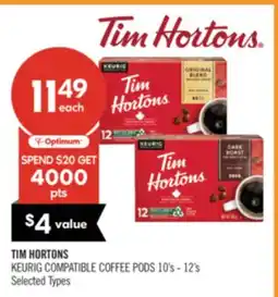 Shoppers Drug Mart TIM HORTONS KEURIG COMPATIBLE COFFEE PODS offer