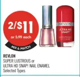 Shoppers Drug Mart REVLON SUPER LUSTROUS or ULTRA HD SNAP! NAIL ENAMEL offer
