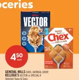 Shoppers Drug Mart GENERAL MILLS CHEX, OATMEAL CRISP, KELLOGG'S VECTOR or SPECIAL K offer