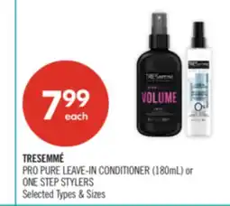Shoppers Drug Mart TRESEMMÉ PRO PURE LEAVE-IN CONDITIONER (180mL) OR ONE STEP STYLERS offer