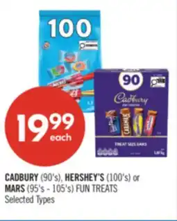 Shoppers Drug Mart CADBURY (90's), HERSHEY'S (100's) or MARS (95's - 105's) FUN TREATS offer