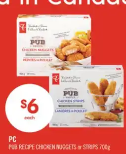 Shoppers Drug Mart PC PUB RECIPE CHICKEN NUGGETS or STRIPS offer