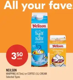 Shoppers Drug Mart NEILSON WHIPPING (473mL) or COFFEE (1L) CREAM offer