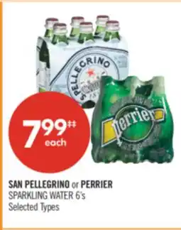 Shoppers Drug Mart SAN PELLEGRINO or PERRIER SPARKLING WATER offer