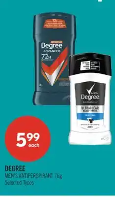 Shoppers Drug Mart DEGREE MEN'S ANTIPERSPIRANT offer